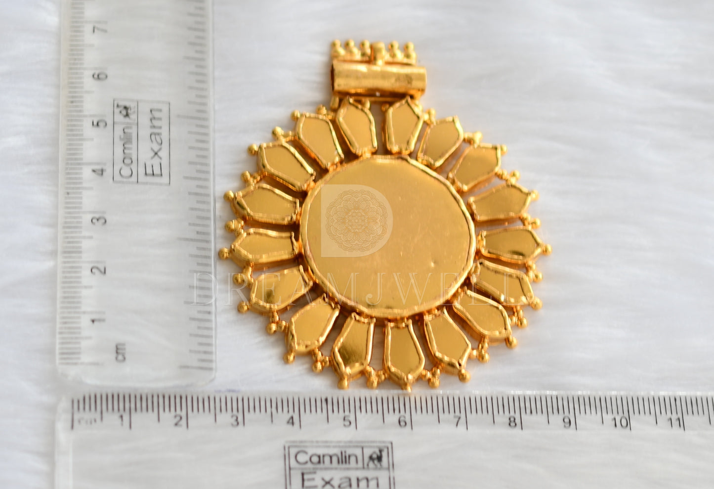 Gold Tone Red Nagapadam Kerala Style Pendant DJ27546