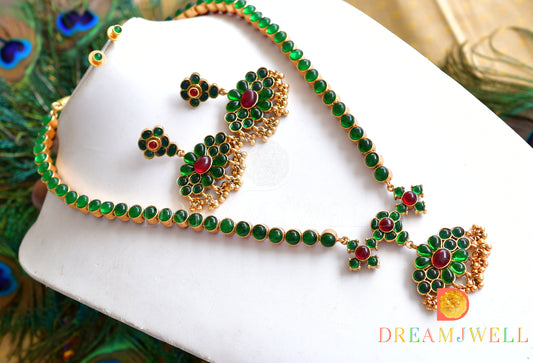 Matte finish kemp-green Reversible haar set dj-36049