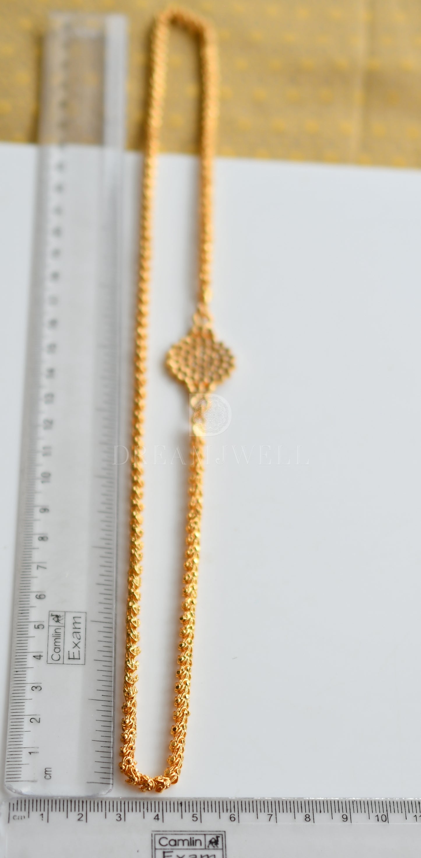 Gold Tone Cz Designer Mugappu Chain dj-33596