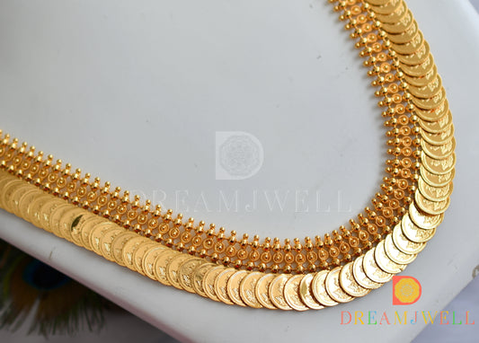 Gold tone Lakshmi coin haar dj-37621