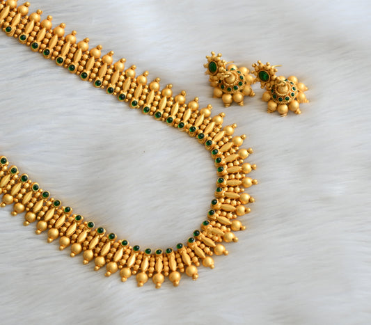 Matte finish green long haar set dj-06360