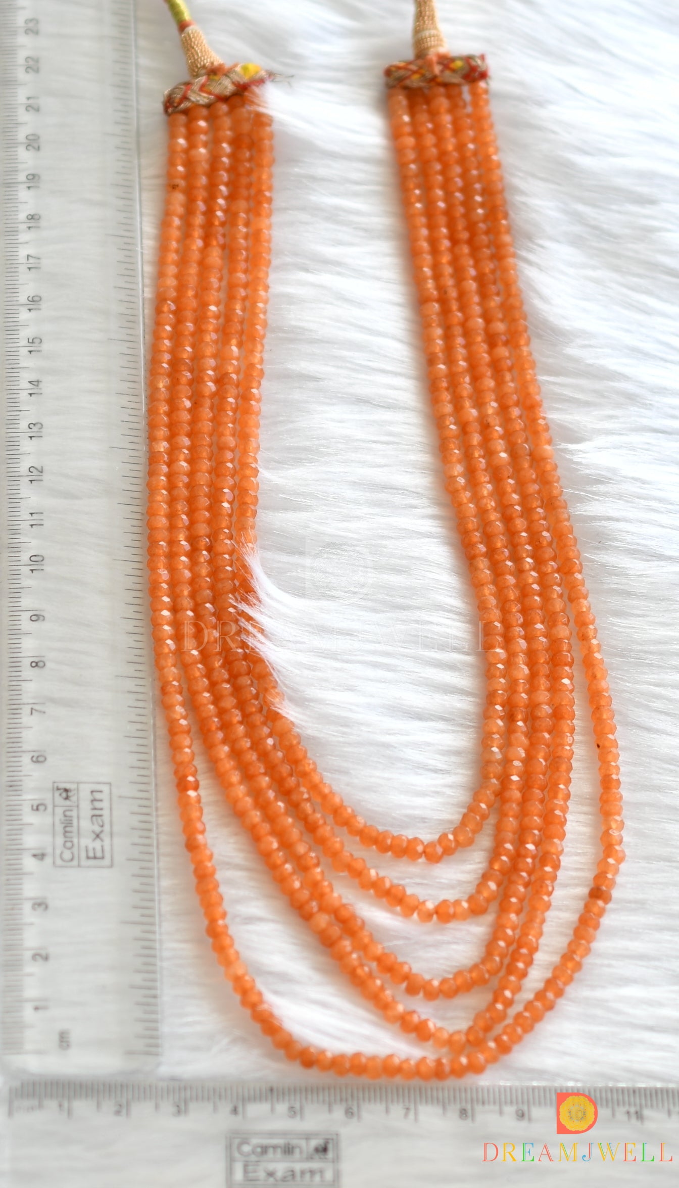 Orange color agates layer necklace dj-26580