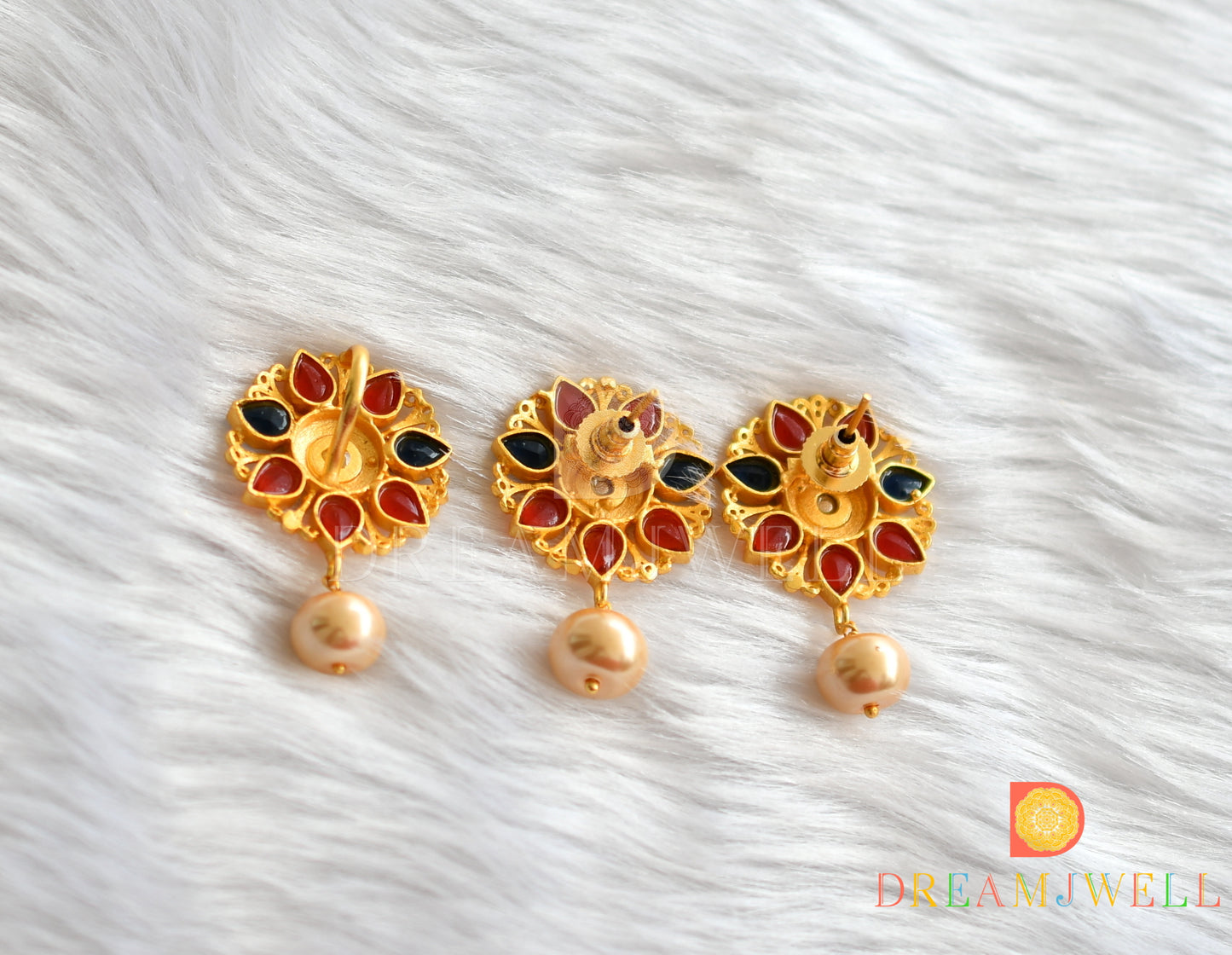 Matte Finish Red-blue Pendant Set dj-01749