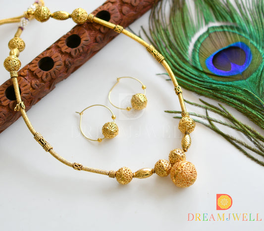 Antique designer balls handmade Hasli necklace set dj-06201