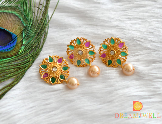 Matte Finish Pink-green Pendant Set dj-01746