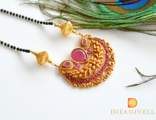 Matte Finish Ruby Mango Mangalsutra dj-10521