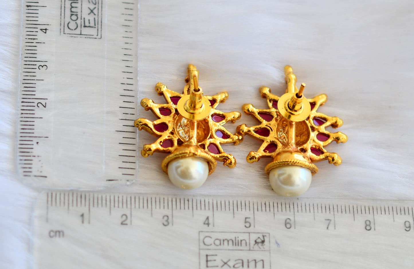 Antique kemp pearl lakshmi earrings dj-23736
