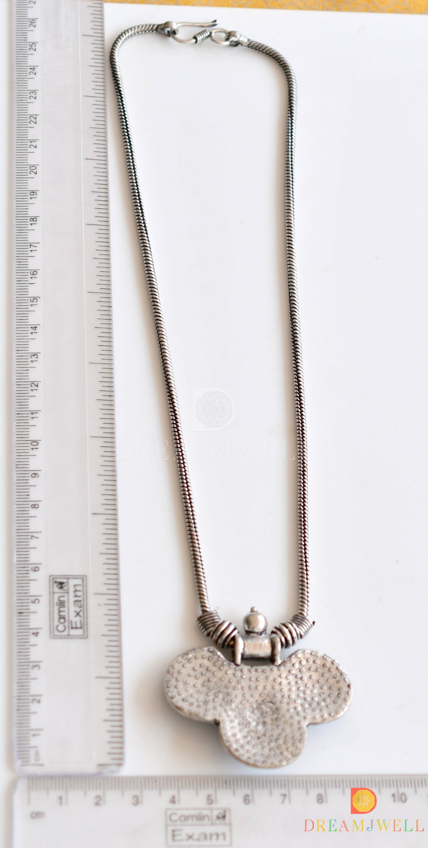 Silver tone Blue-red-coral-green-black designer necklace