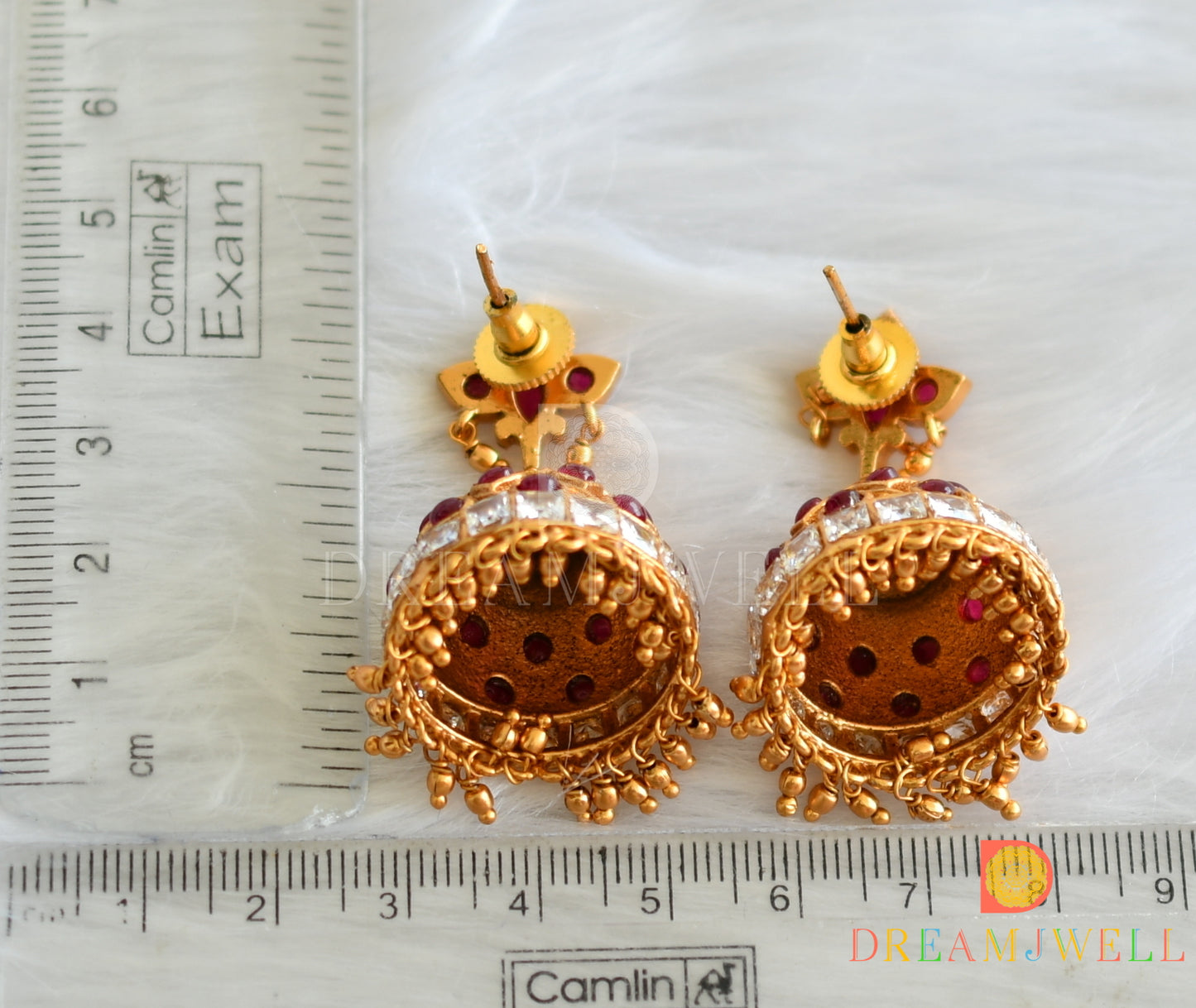 Matte finish Cz Real kemp peacock jhumkka dj-28176