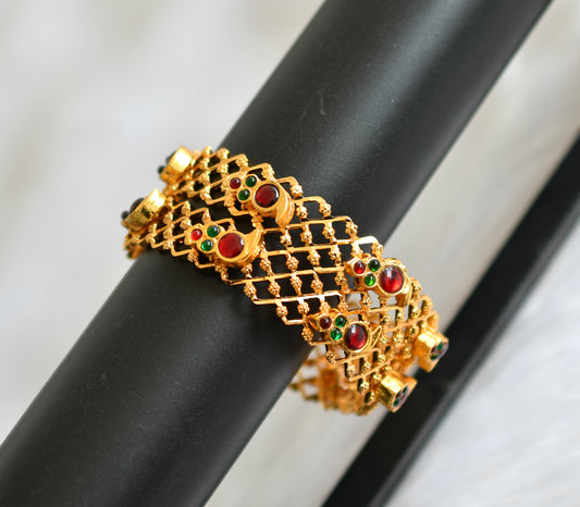 Gold tone kemp-green mango bangles (2.6) dj-39912