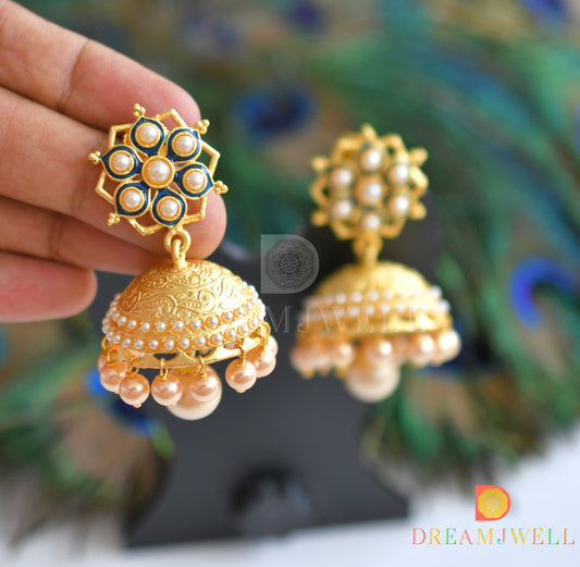 Matte finish pearl jhumkka dj-07630