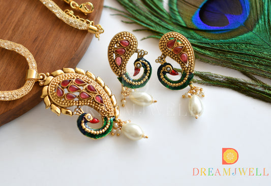 Antique kemp peacock necklace set dj-06538