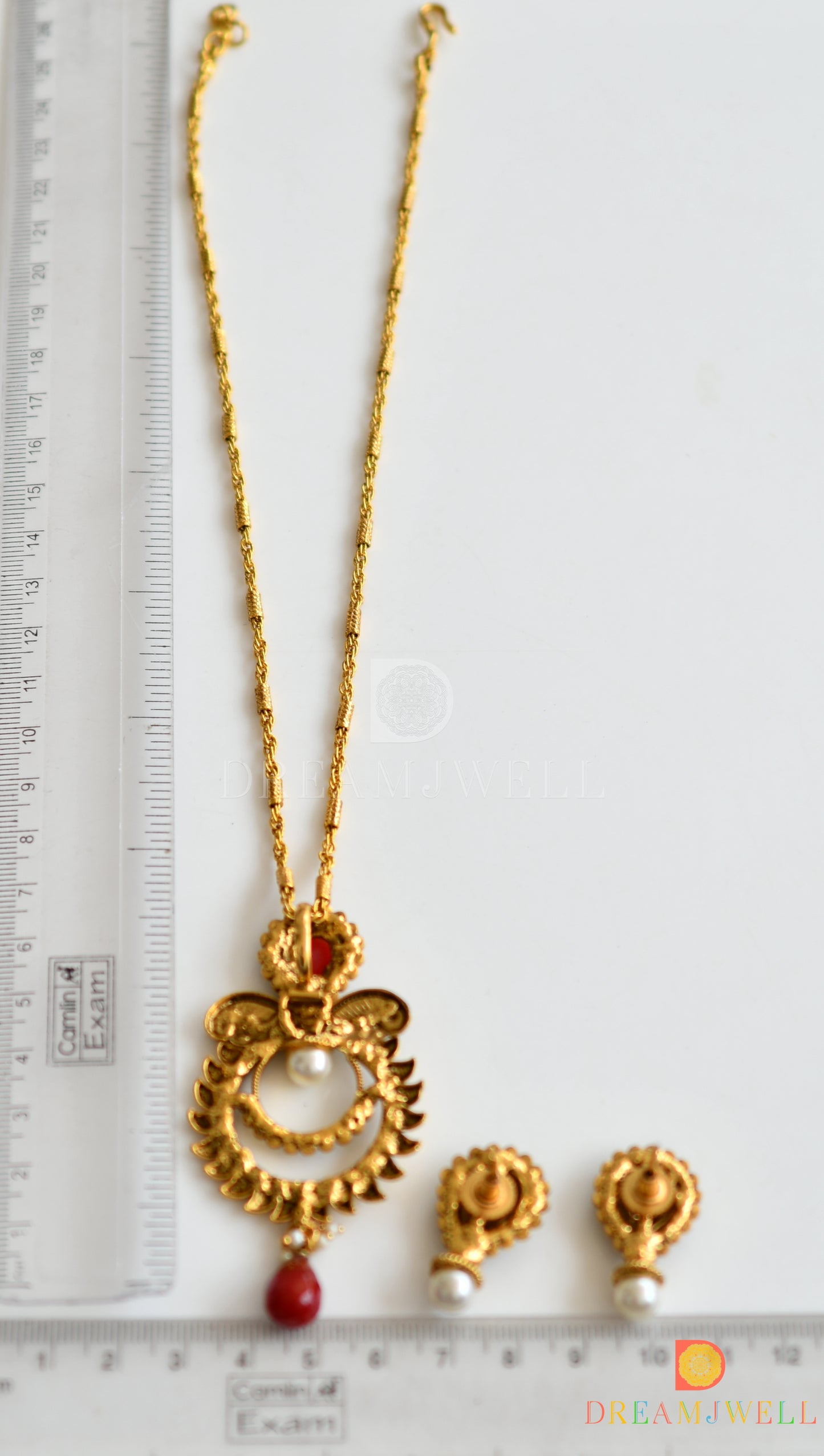 Antique red necklace set dj-06540