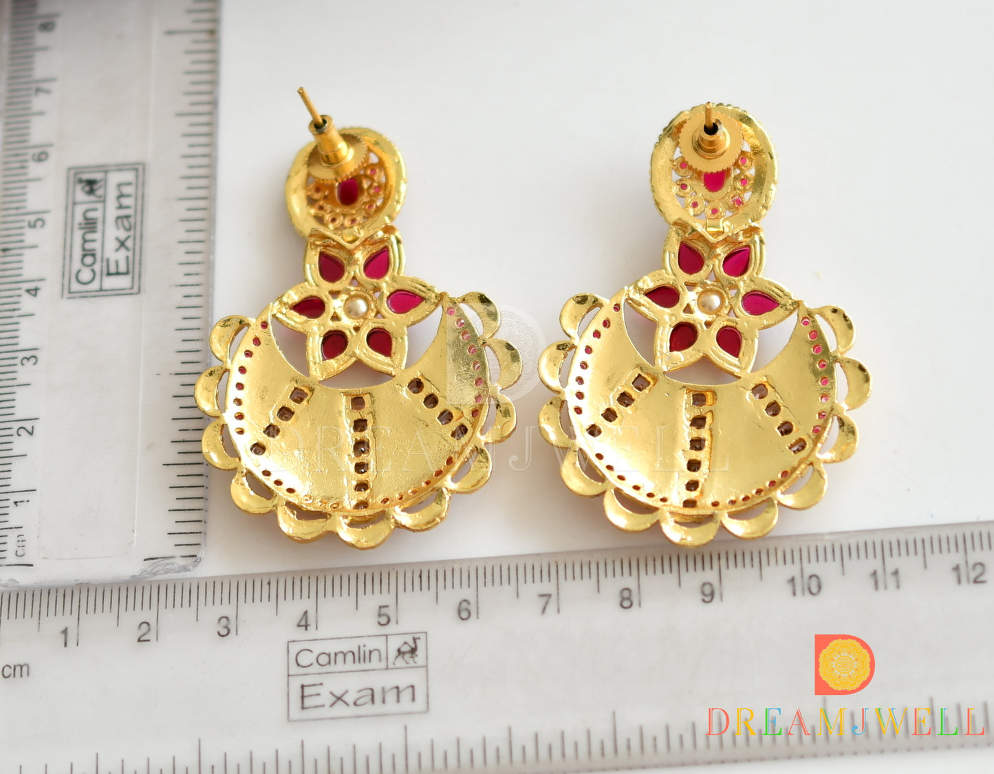 Matte finish multi pink-amethyst bali earrings dj-07644