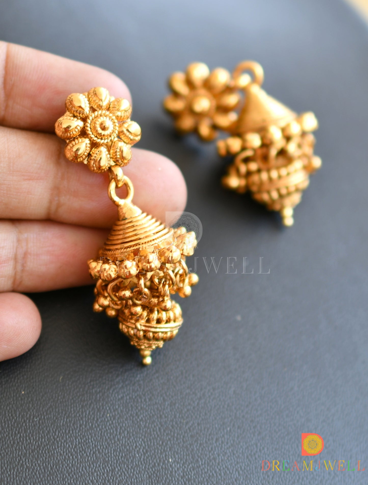 Antique gold tone Choker Necklace Set dj-05379