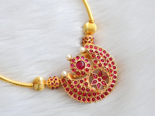 Gold tone kemp moon pendant Hasli necklace dj-16565