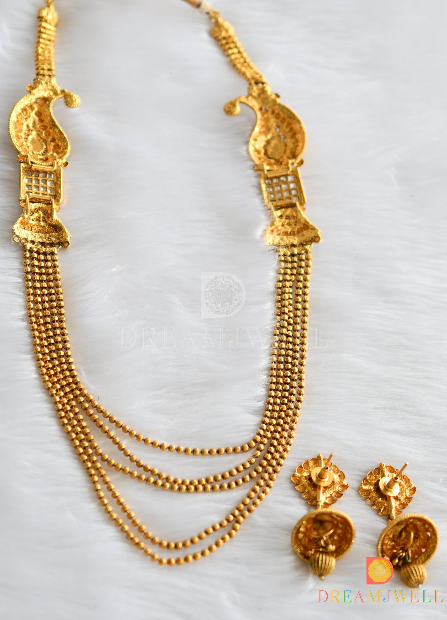 Antique white mango mugappu short haar set dj-01846