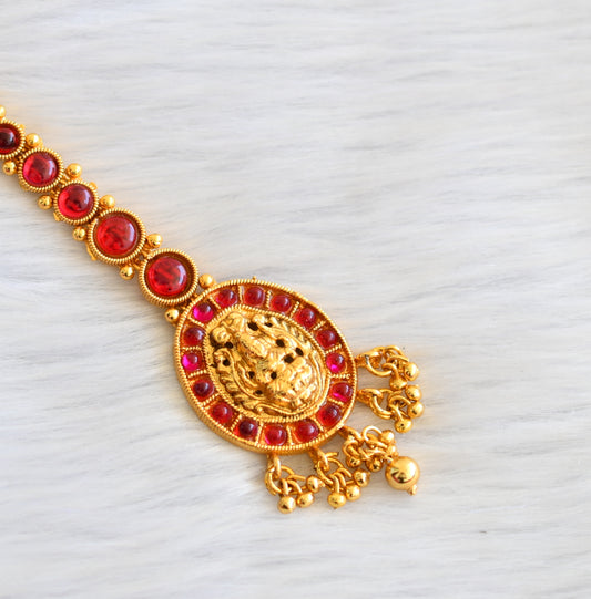 Gold tone kemp lakshmi maang tikka dj-03021