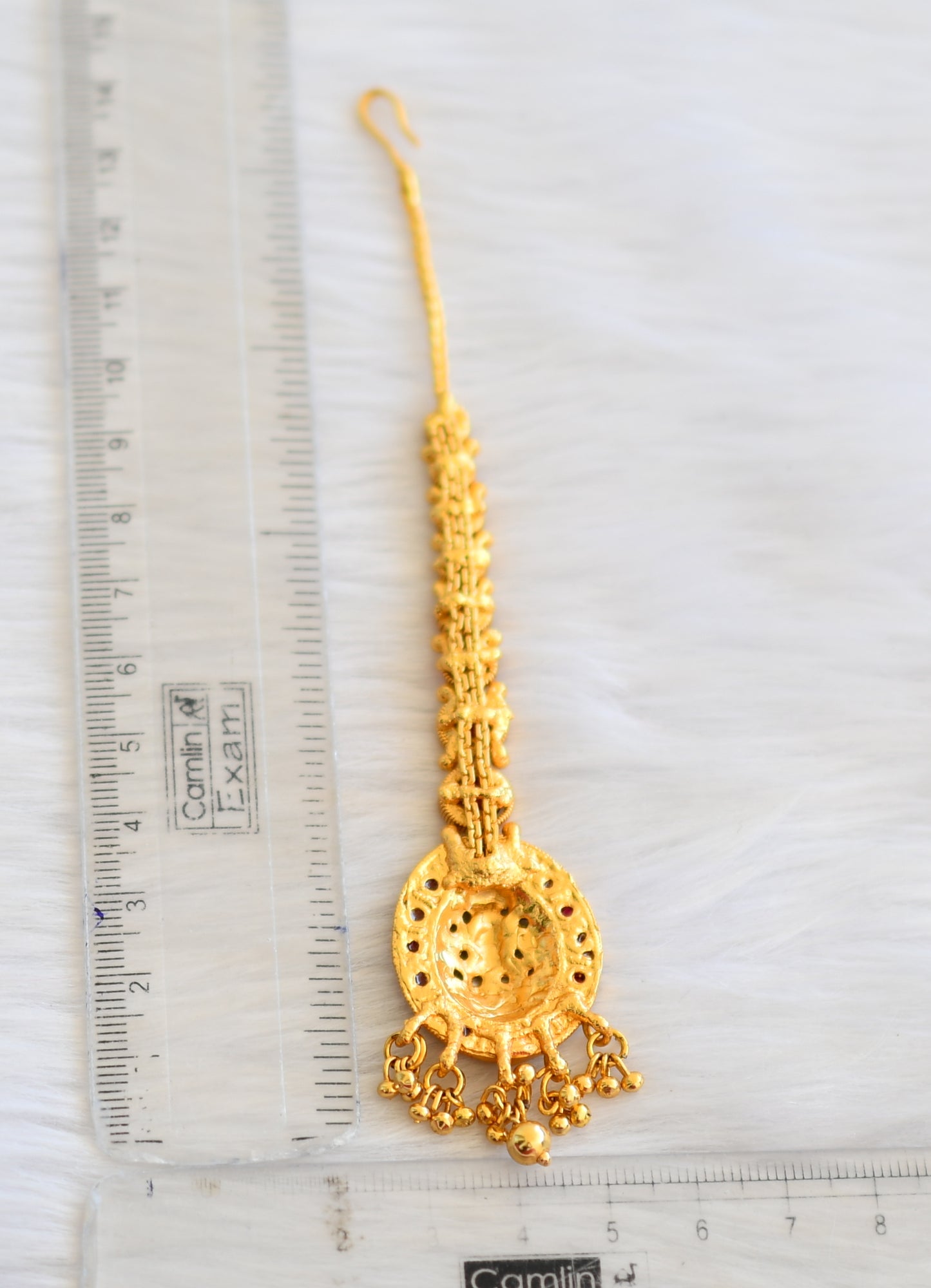 Gold tone kemp lakshmi maang tikka dj-03021