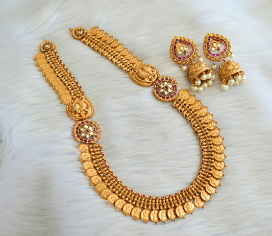 Matte finish kemp lakshmi coin swan short haar set dj-19070