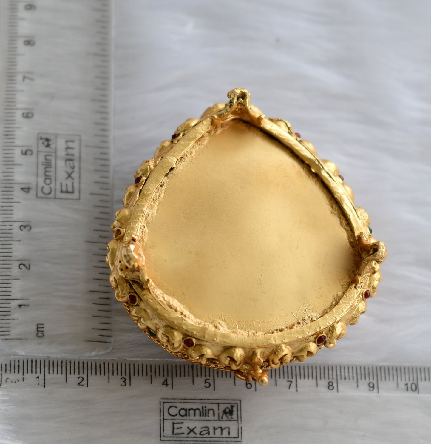 Antique gold kemp Lakshmi Kumkum box dj-38605