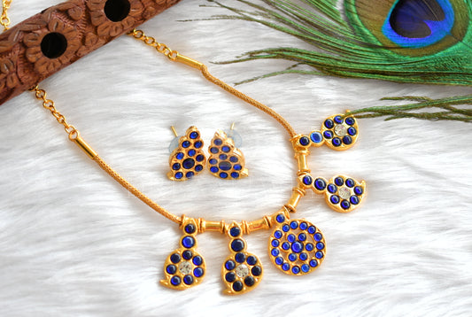 Gold tone Blue Mango Necklace dj-21242