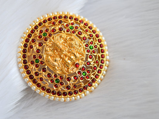 Gold tone kemp-green Lakshmi hair Jewel (rakodi) dj-29265