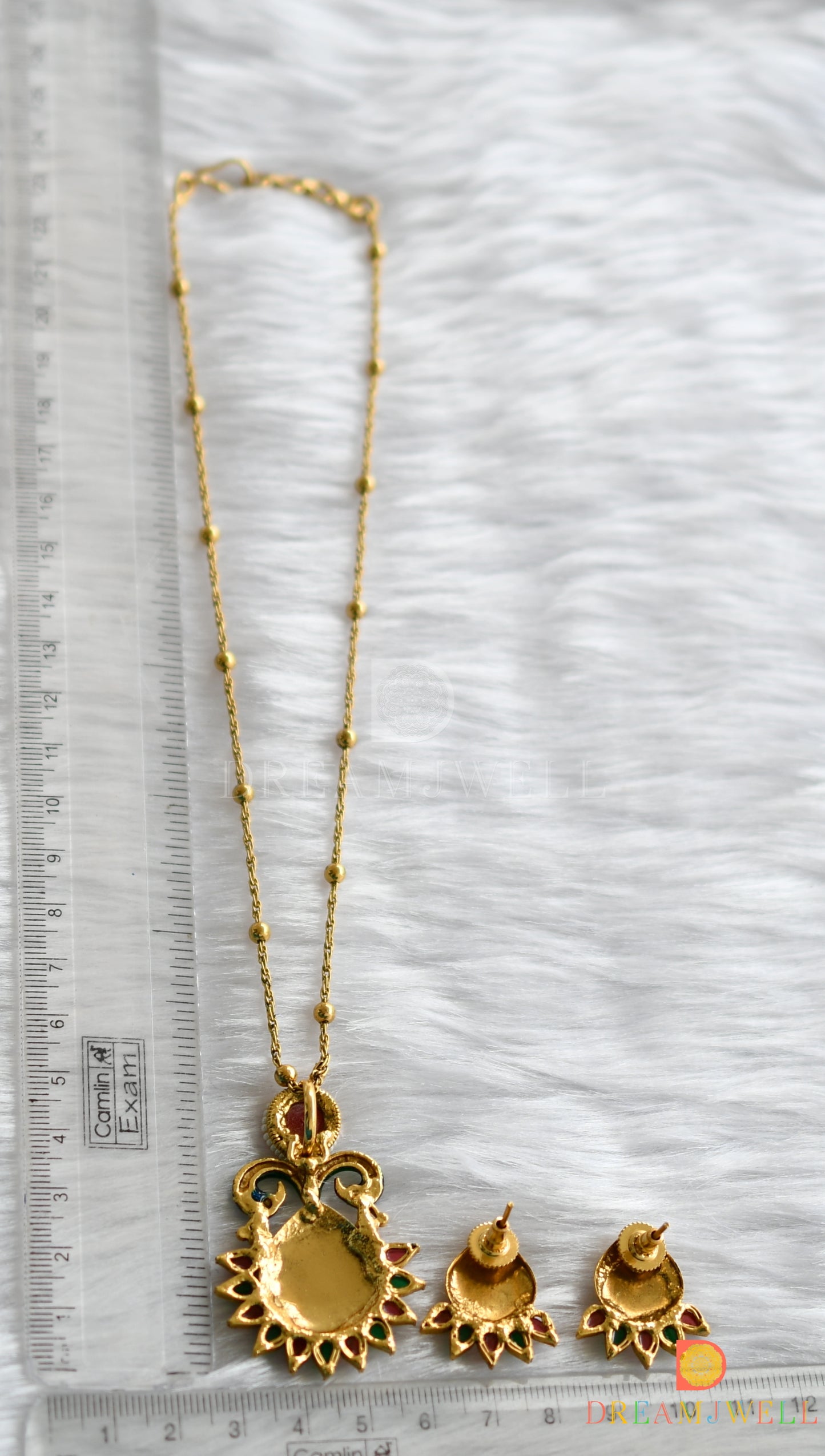 Antique kemp-green Peacock necklace set dj-06532