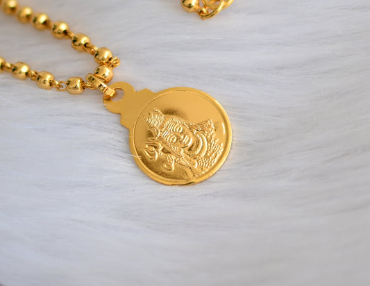 Gold tone Shiva round pendant with chain dj-39390