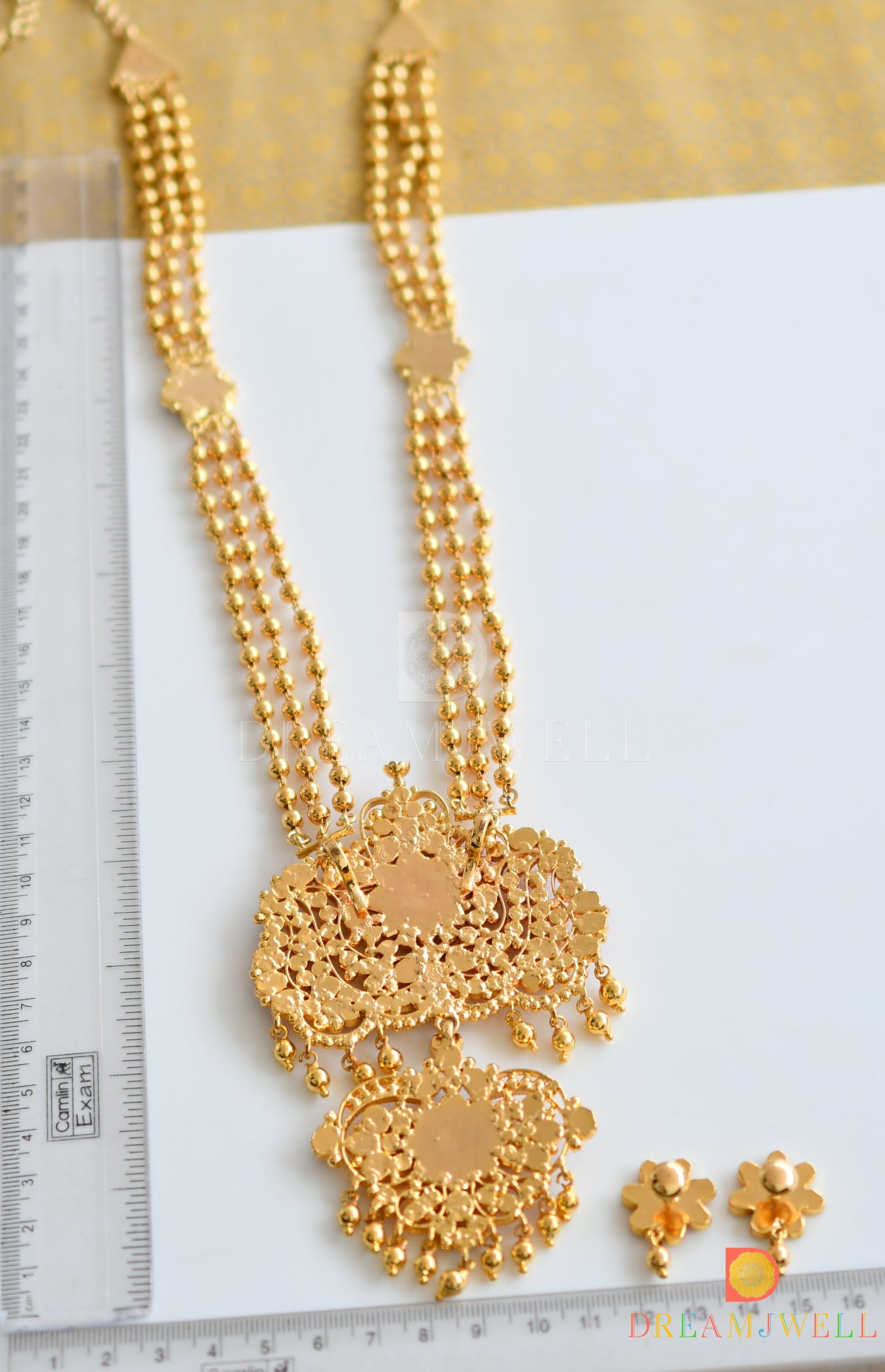 Gold Design Replica Real Kemp-green Bridal Haar Set dj-05611