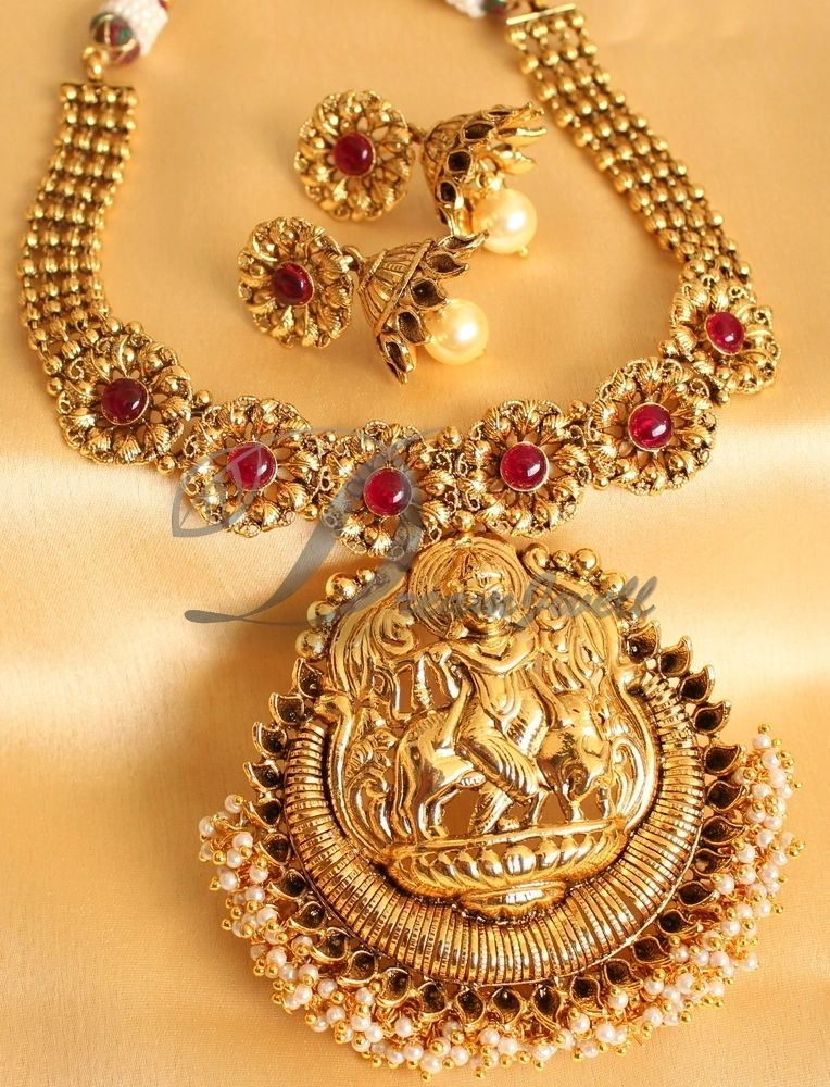 Antique clearance krishna pendant