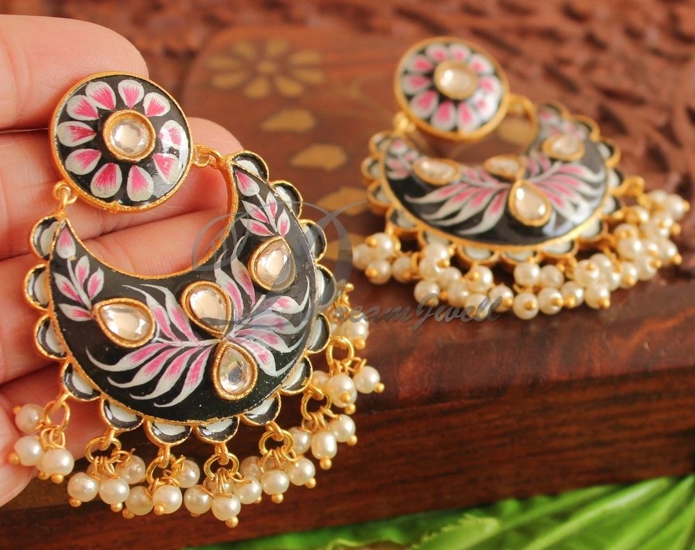 Meenakari earrings deals