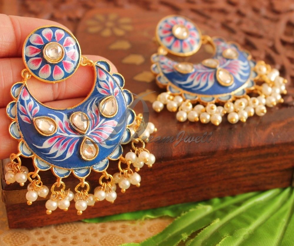 Designer Kundan Bali Kundan Bali Earrings UpperCrust Jewellery 24972