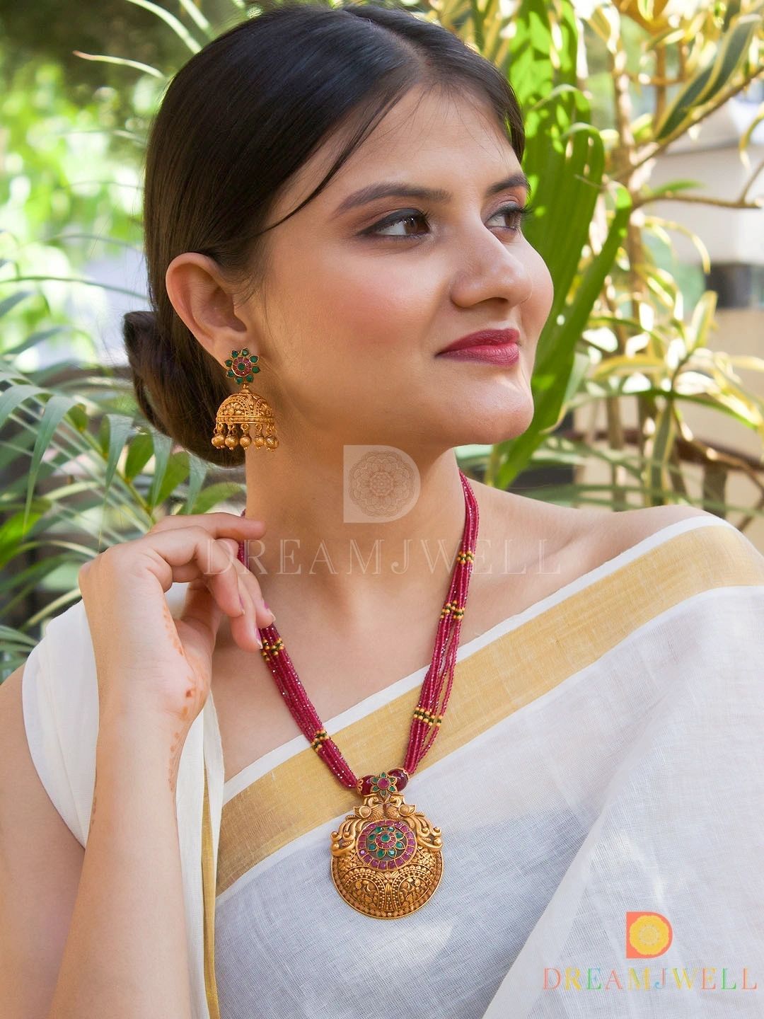 Simple Ruby Emerald Necklace Best Ruby Necklace Designs Ruby Beads