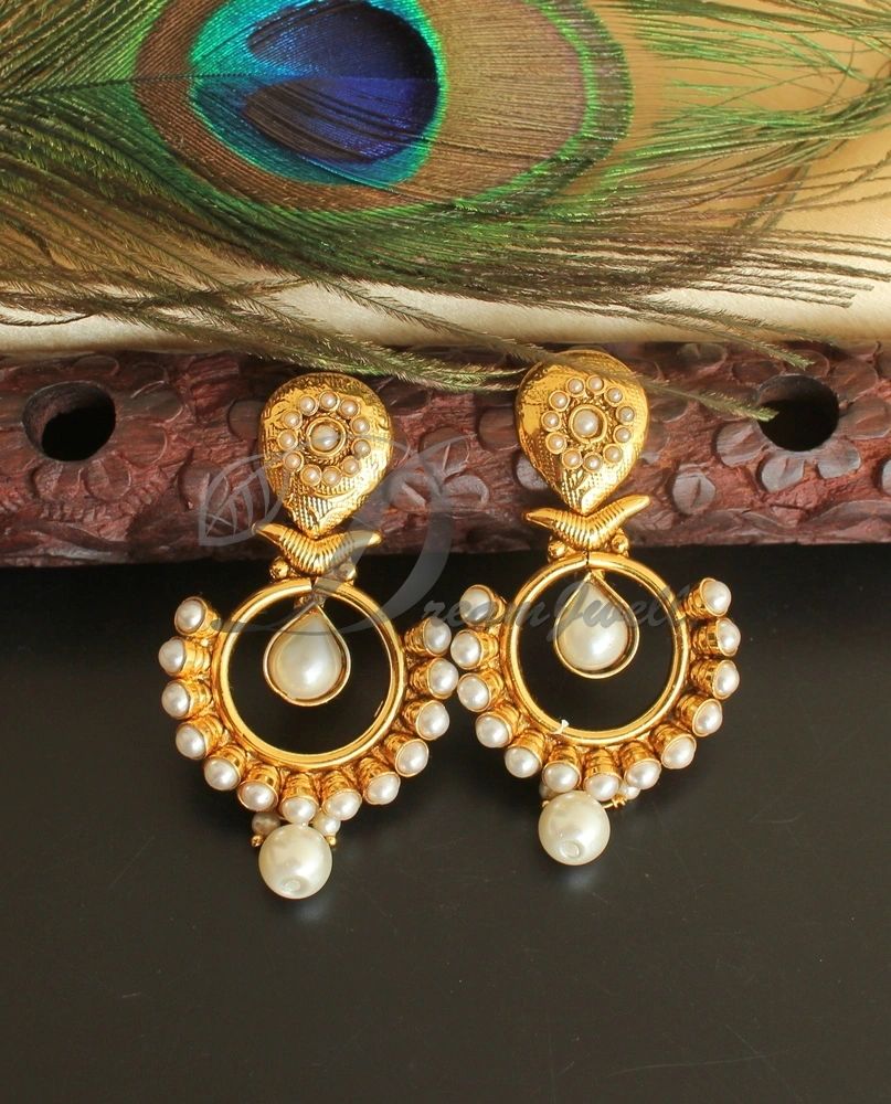 Antique outlets 10k Gold Pearl Jet Earrings