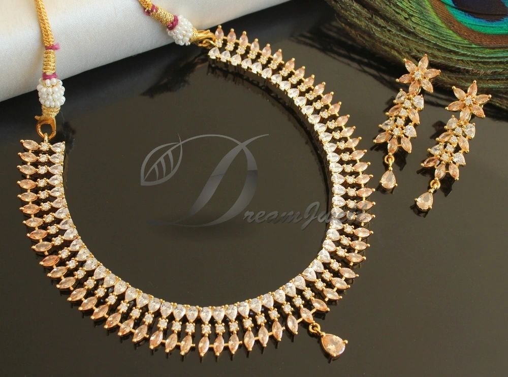 Stone setting shop gold necklace