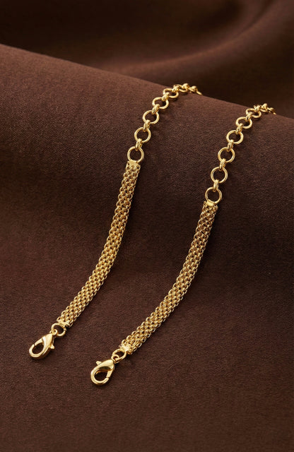 Antique gold tone necklace back chain dj-52429