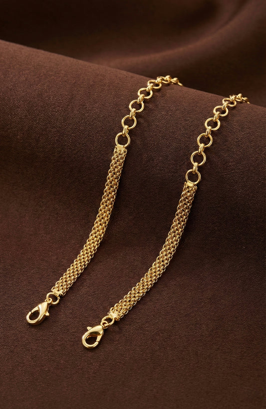 Antique gold tone necklace back chain dj-52429