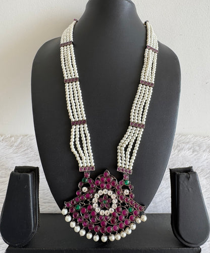 Black finish AD precious kemp pearl peacock haar Dj-52301