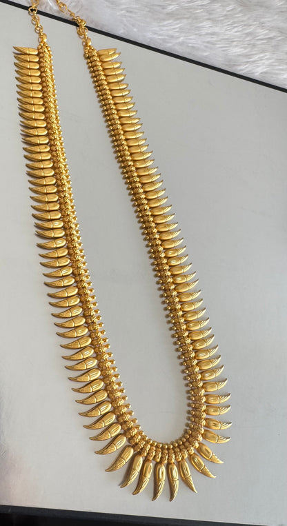 Matte gold finish kerala style puli nagam haar dj-51633