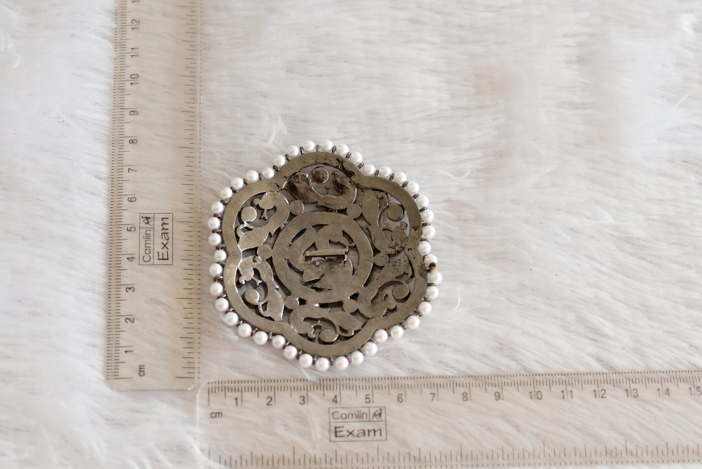 Black finish precious kemp-green peacock flower rakodi(hair jewel) dj-51767