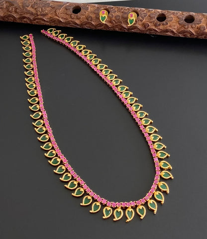 Matte finish ruby-green mango haar set dj-54079