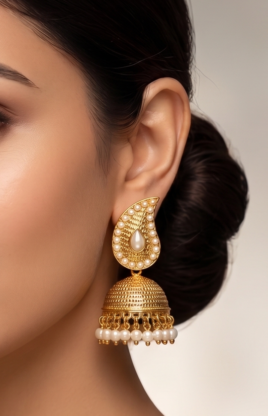 Antique Pearl Mango Jhumkkas dj-04956