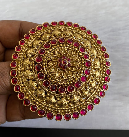 Antique gold tone kemp round hair jewel (rakodi) dj-53632