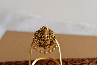 Antique gold tone cz kemp-green Lakshmi Vanki/Bajuband dj-51972