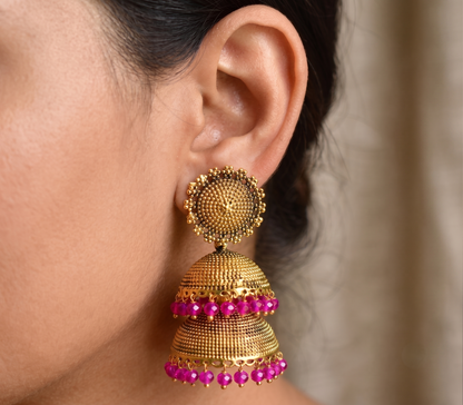 Antique Pink designer Step Jhumkka dj-05109