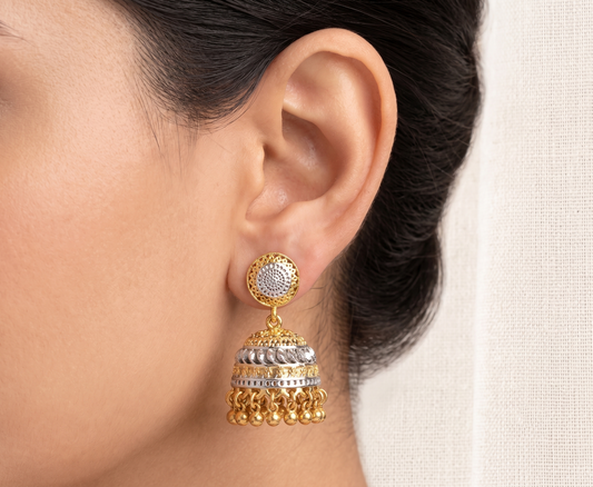 Two Tone Small Jhumkkas DJ-05258