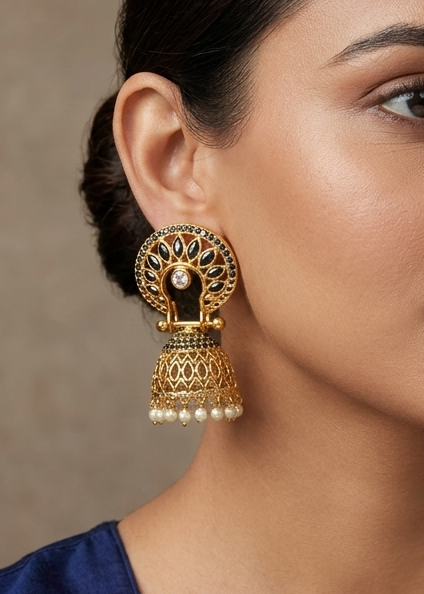 Royal Antique Unique Black Partywear Jhumkka-dj05578