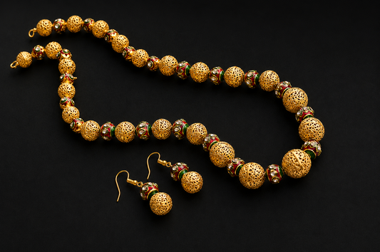 Antique Handmade Meenakari Necklace Set dj-05787