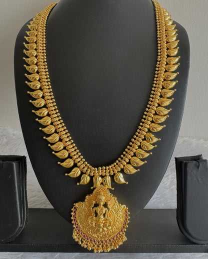 Gold look alike kerala style ad pink lakshmi mango haar dj-51641